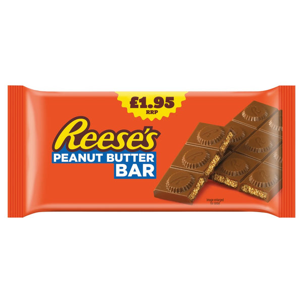 Reese's Peanut Butter and Milk Chocolate Flavour Bar 90g PMP £1.95