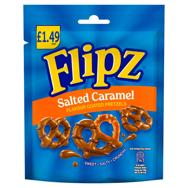 Flipz Salted Caramel Flavour Coated Pretzel PM£1.65 80g