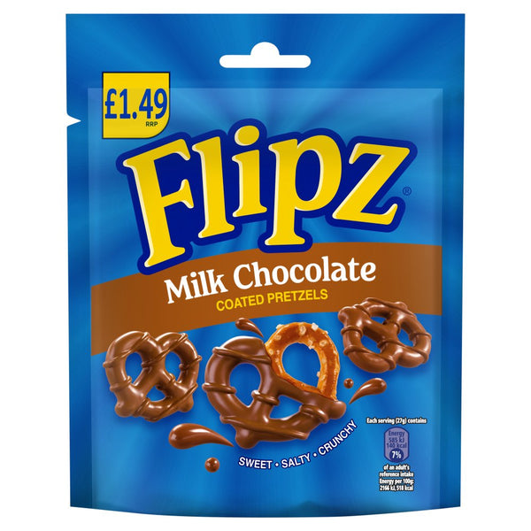Flipz Milk Chocolate Coated Pretzel Snacks £1.49 PMP 80g