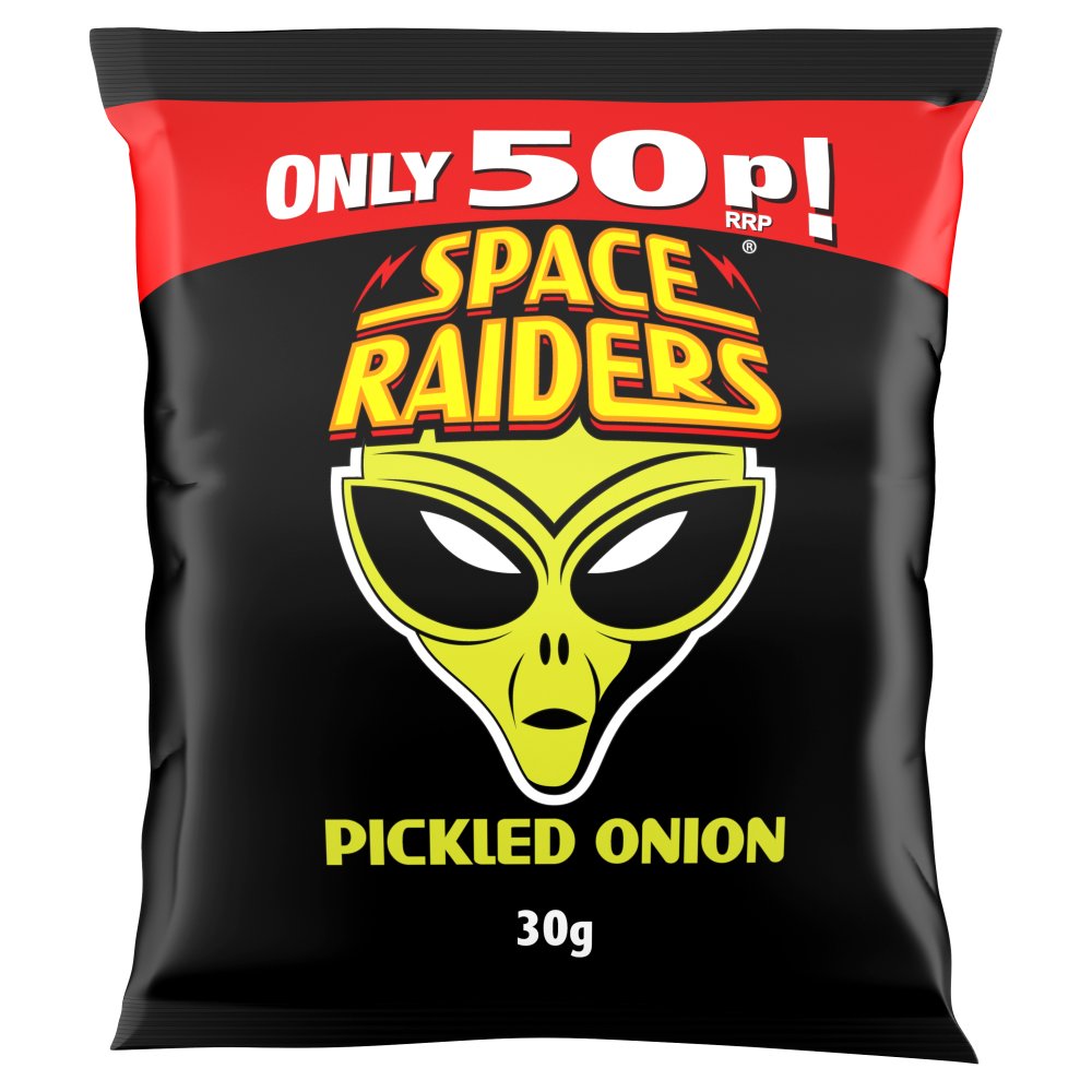 Space Raiders Pickled Onion Crisps 30g PM50p