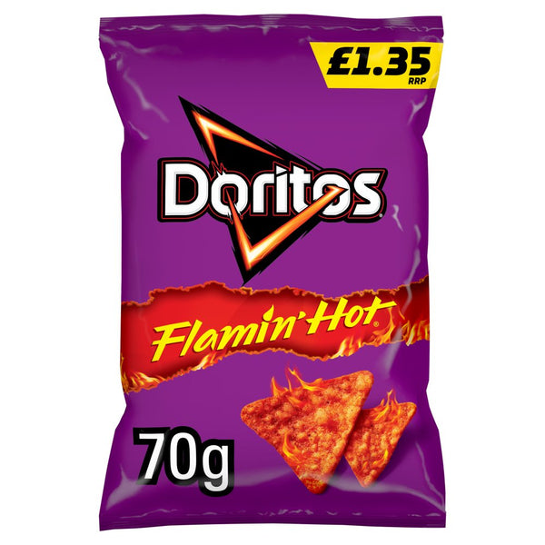 Doritos Flamin' Hot Crisps 70g PMP£1.35
