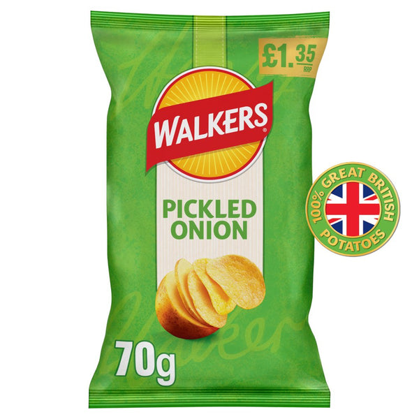 Walkers Pickled Onion Sharing Crisps 70g PMP £1.35 RRP