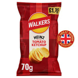 Walkers Heinz Tomato Ketchup Sharing Crisps 70g PMP RRP £1.35