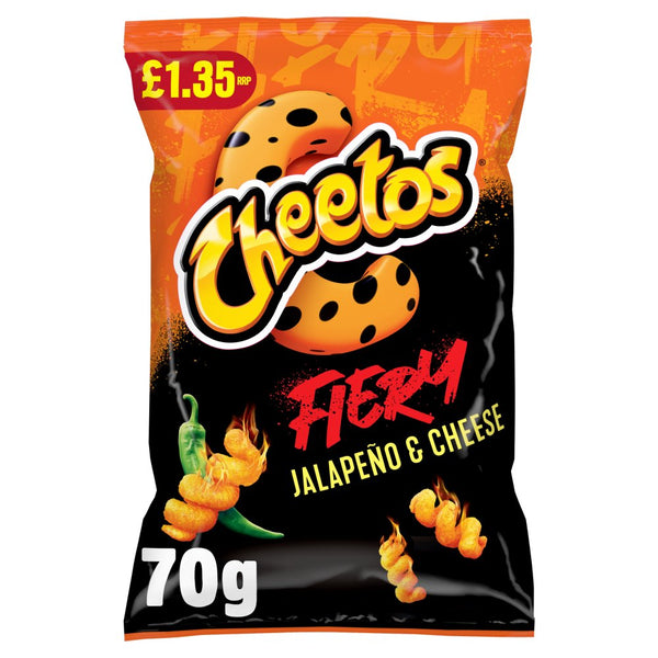 Cheetos Fiery Jalapeño & Cheese Corn Puffs 70g PMP£1.35