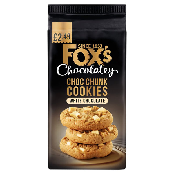 Fox's Chocolatey Choc Chunk Cookies White Chocolate 180g