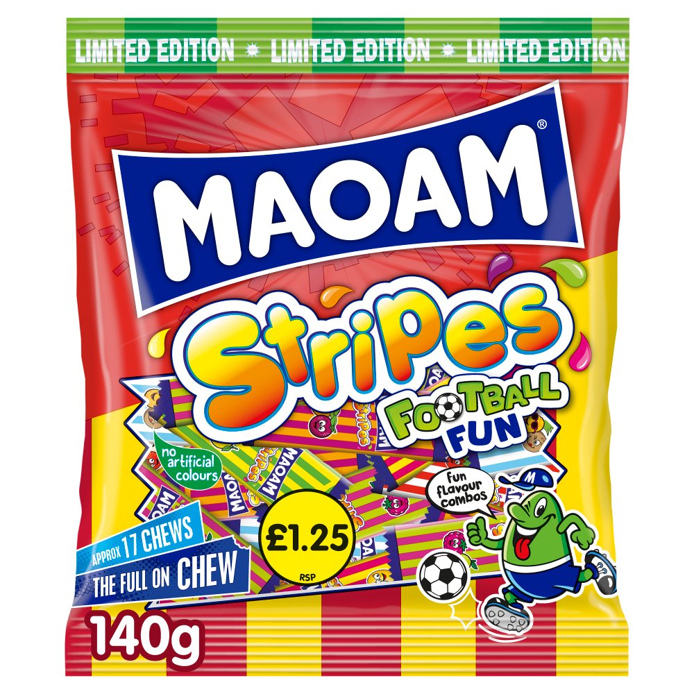 MAOAM Limited Edition Football Fun Stripes 140g