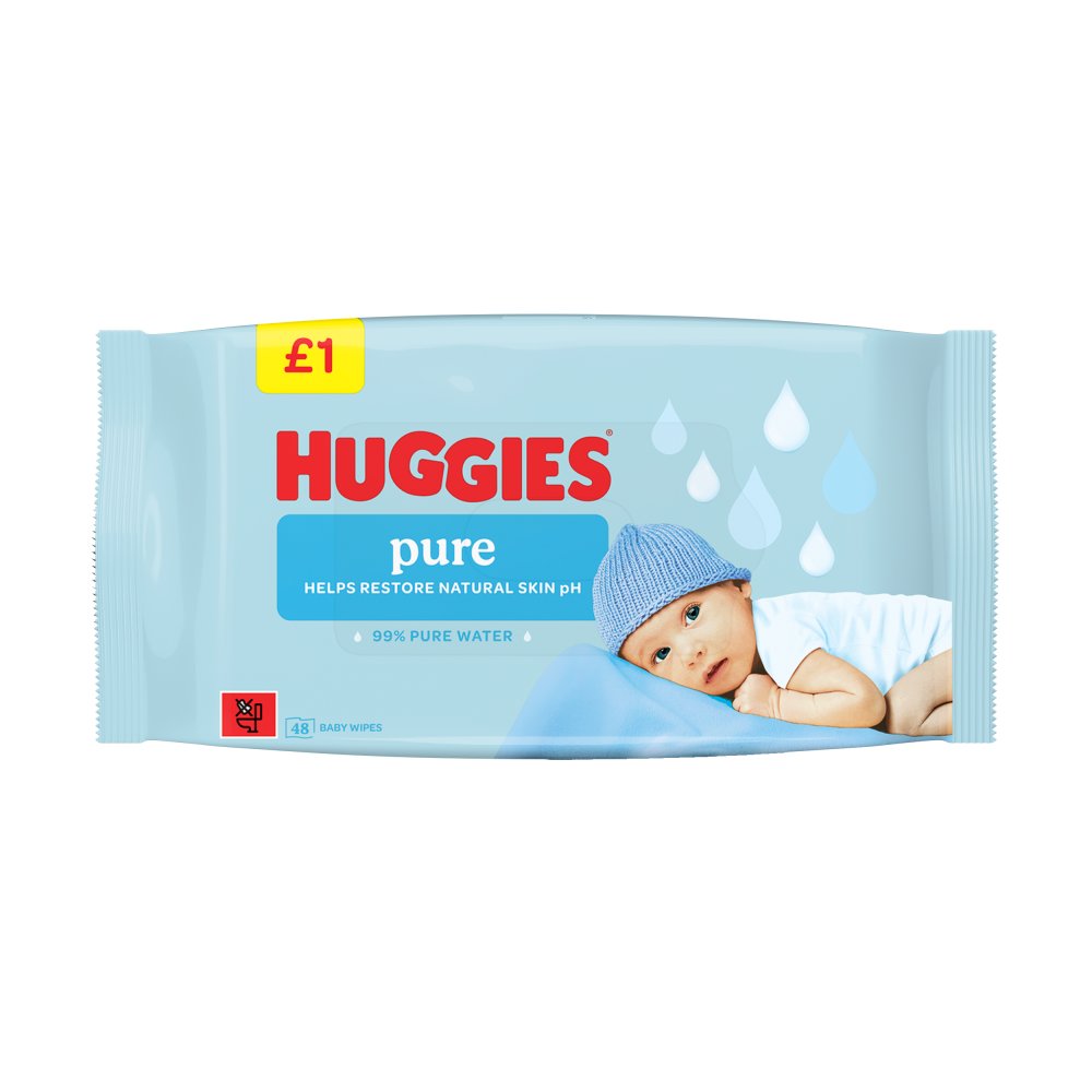 HUGGIES PURE WIPES 48S
