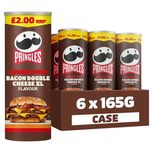 Pringles Burger King Bacon Double Cheese XL Sharing Crisps 6 x 165g PMP £2
