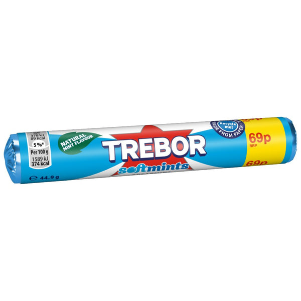 Trebor Softmints Spearmint Mints Roll 69p PMP 44.9g