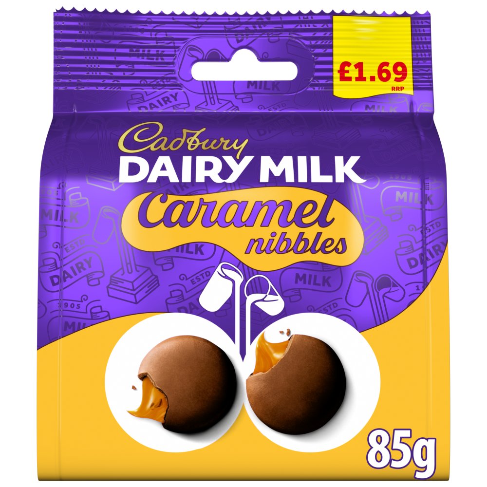 Cadbury Dairy Milk Caramel Nibbles Chocolate PMP £1.69 Bag 85 g