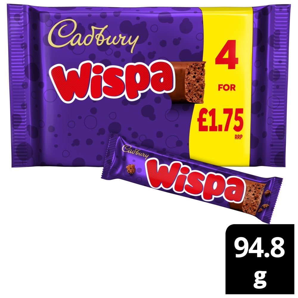 Cadbury Wispa Chocolate Bar 4PK