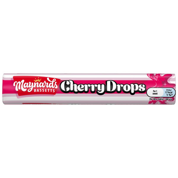 Maynards Bassetts Cherry Drops Sweets Roll 45g