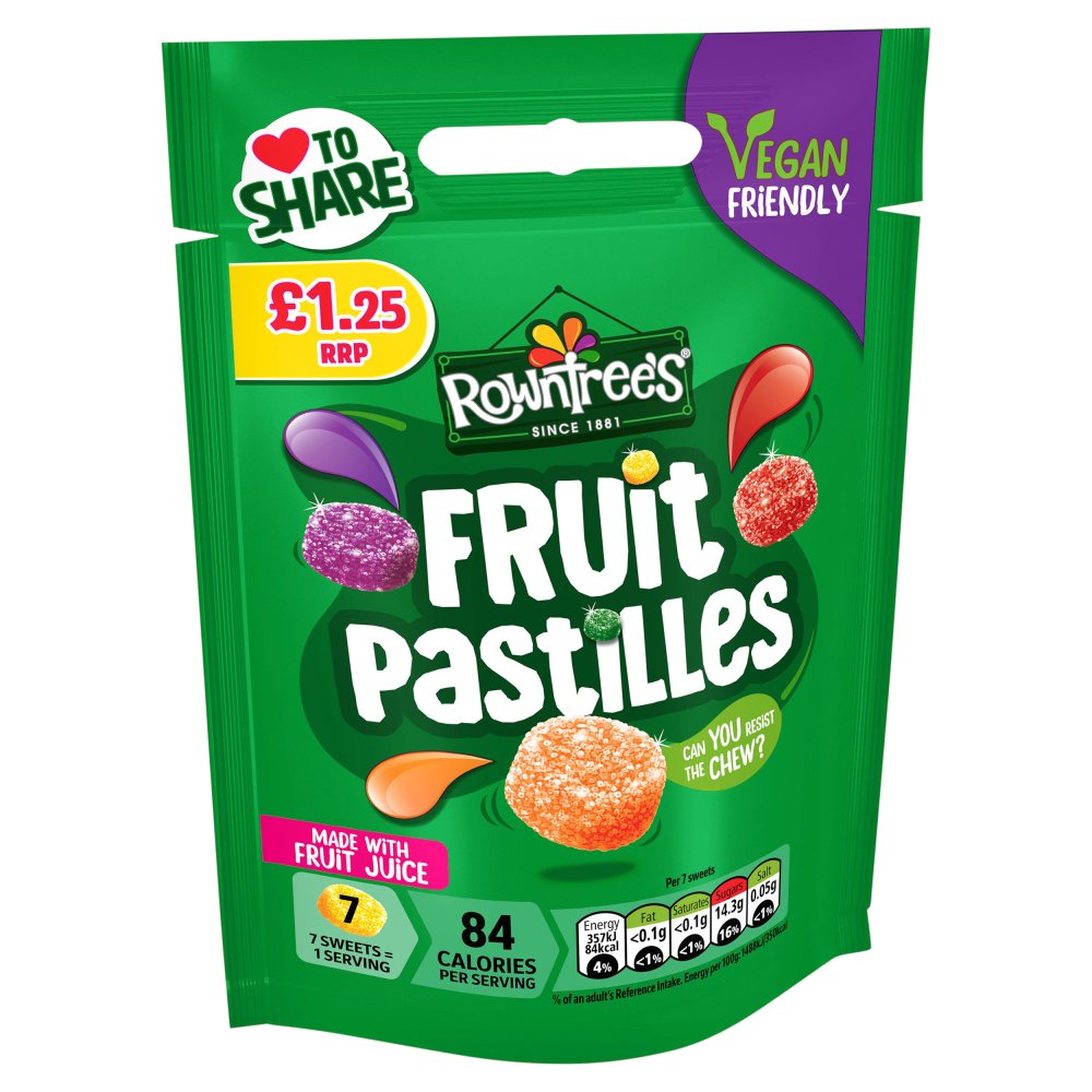 Rowntree's Fruit Pastilles Sweets Sharing Bag 114g PMP £1.25
