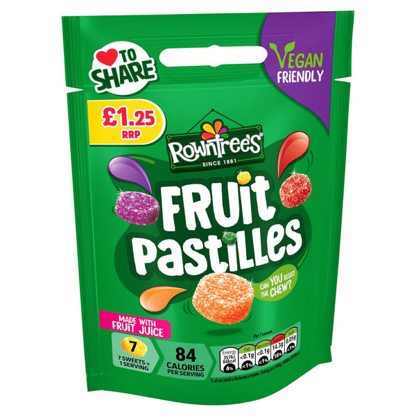 Rowntree's Fruit Pastilles Sweets Sharing Bag 114g PMP £1.25
