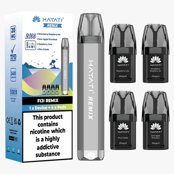 HAYATI REMIX 4 IN 1 2400 PREFILLED POD VAPE KIT 20MG