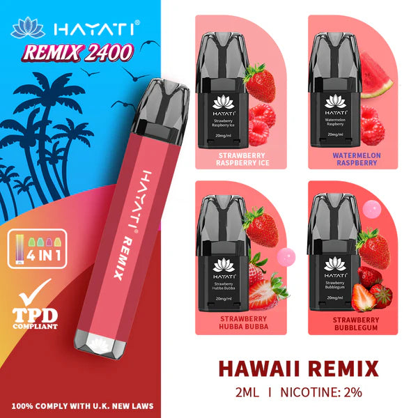 Hayati Remix 2400 - 4 in 1 Disposable Vape - 20mg