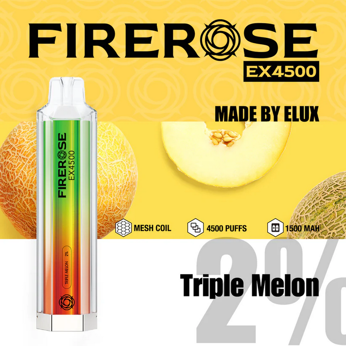 Elux FireRose Ex4500 Disposable Vape - 20mg