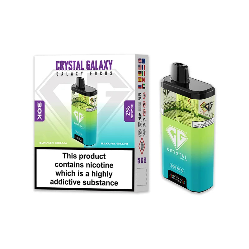 Crystal Galaxy Focus 30K Puffs Disposable Vape