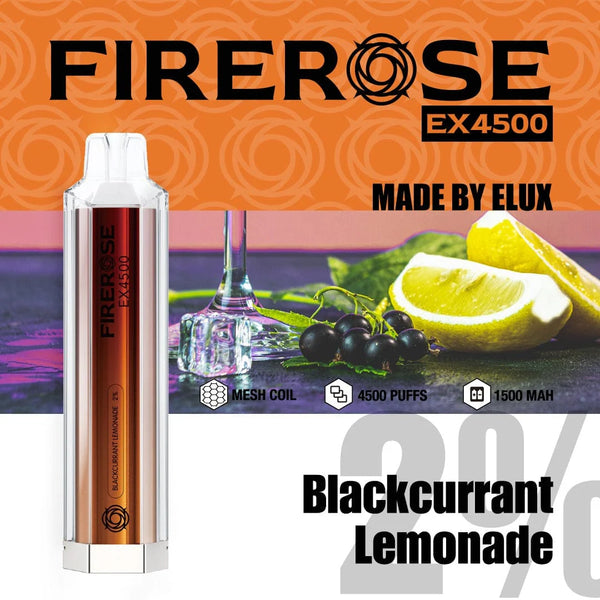 Elux FireRose Ex4500 Disposable Vape - 20mg