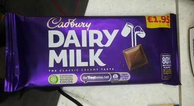 Cadbury Dairy Milk Chocolate Bar PMP 195P 95g