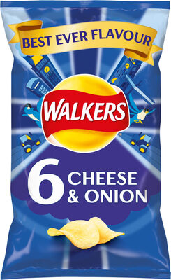 Walkers Cheese & Onion 6pk