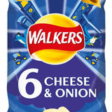 Walkers Cheese & Onion 6pk