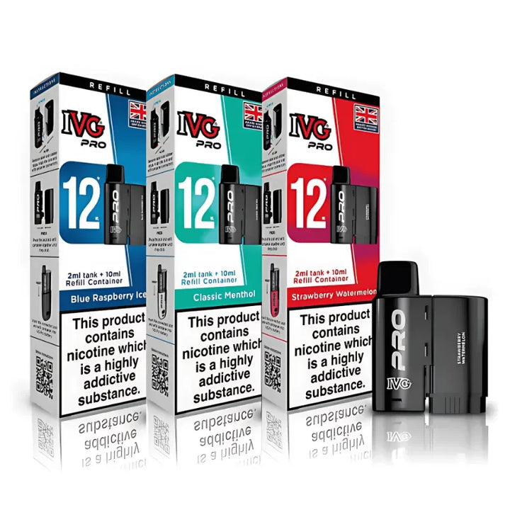 IVG PRO 12 Re-Fill Pods 10,000 Puffs Manchester Vape Shop VapesnMore