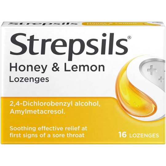 Strepsils Honey & Lemon Lozenges x16 for Sore Throat